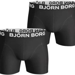 Boxershorts Bjorn Borg Boxers Solid Black 2 Pack