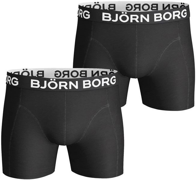 Boxershorts Bjorn Borg Boxers Solid Black 2 Pack 3 Boxershorts Bjorn Borg Boxers Solid Black 2 Pack