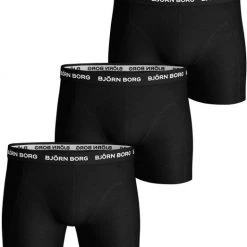 Boxershorts Bjorn Borg Boxers Solid Stretch 3 Pack Black