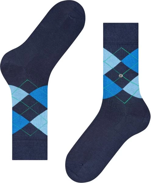 Sokken Burlington Sok Ruit Katoen 6120 4 Sokken Burlington Sok Ruit Katoen 6120 - Afbeelding 2
