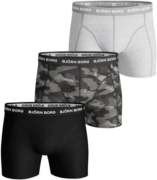 Boxershorts Bjorn Borg Boxers 3Pack Grijs Zwart 8 Boxershorts Bjorn Borg Boxers 3Pack Grijs Zwart - Afbeelding 6