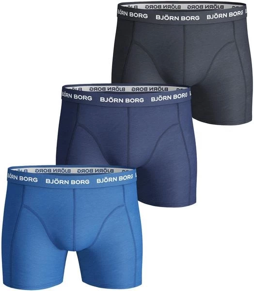 Boxershorts Bjorn Borg Boxers 3Pack Uni Blauw 7 Boxershorts Bjorn Borg Boxers 3Pack Uni Blauw - Afbeelding 5