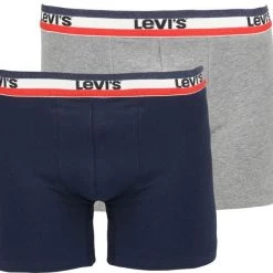 Levi's Boxershorts 2-Pack Grijs Blauw -Ondergoed Verkoopwinkel 60917 14 1