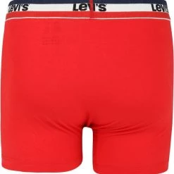 Levi's Boxershorts 2-Pack Rood Grijs -Ondergoed Verkoopwinkel 60920 12