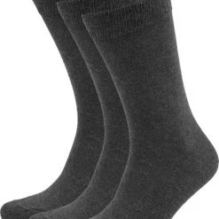 Suitable Bio Katoen Sokken Donkergrijs 3-Pack