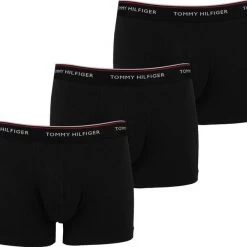 Tommy Hilfiger Boxershorts 3-Pack Trunk Zwart -Ondergoed Verkoopwinkel 64002 1 1