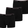 Tommy Hilfiger Boxershorts 3-Pack Trunk Zwart