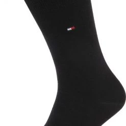 Tommy Hilfiger 2-Pack Sokken Streep Uni Zwart -Ondergoed Verkoopwinkel 64346 4