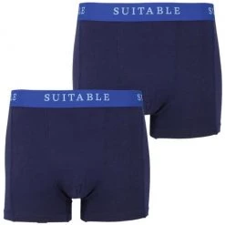 Bamboo Boxershorts Heren Suitable Bamboe Boxershorts 2-Pack Navy