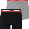 Levi's Boxershorts 2-Pack Grijs Zwart -Ondergoed Verkoopwinkel 65437 6