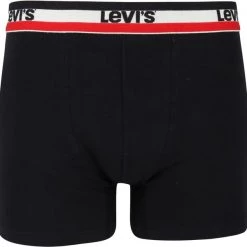 Levi's Boxershorts 2-Pack Grijs Zwart -Ondergoed Verkoopwinkel 65437 7