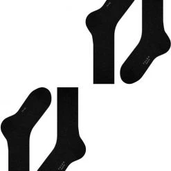 Falke Happy Sokken 2 Paar Zwart 3000 11 Falke Happy Sokken 2 Paar Zwart 3000 -Ondergoed Verkoopwinkel 65469 4