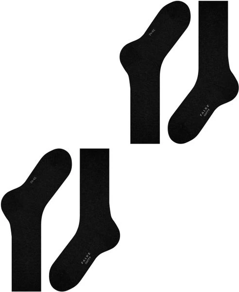 Falke Happy Sokken 2 Paar Zwart 3000 6 Falke Happy Sokken 2 Paar Zwart 3000 - Afbeelding 4