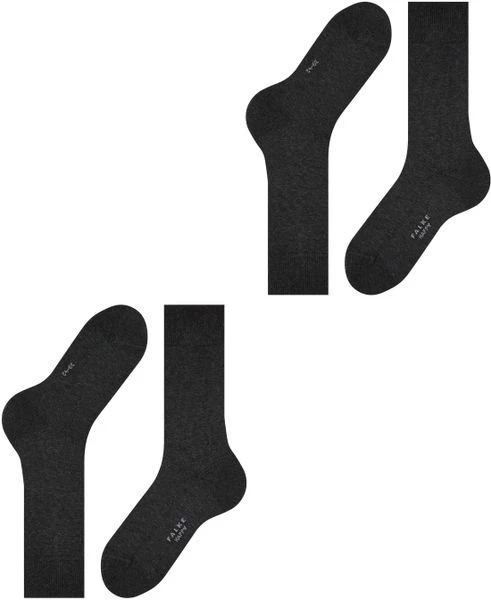 Falke Happy Sokken 2 Paar Antraciet Melange 6 Falke Happy Sokken 2 Paar Antraciet Melange - Afbeelding 4