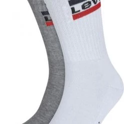 Levi's 2-Pack Sportswear Sokken Grijs Wit
