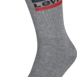 Levi's 2-Pack Sportswear Sokken Grijs Wit -Ondergoed Verkoopwinkel 65958 4