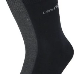 Levi's Sokken 2-Pack Zwart Antraciet -Ondergoed Verkoopwinkel 65960 1 1