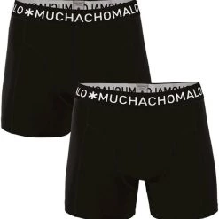 Muchachomalo Boxershorts 2-Pack Solid Black -Ondergoed Verkoopwinkel 66168 2 1