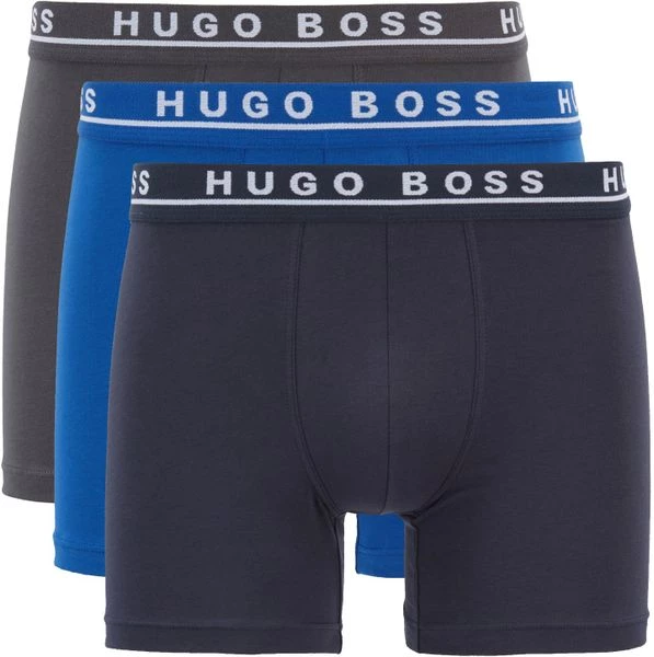 Hugo Boss Boxershorts Brief 3-Pack Open Blauw 3 Hugo Boss Boxershorts Brief 3-Pack Open Blauw