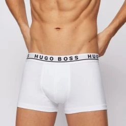 Hugo Boss Boxershorts Trunk 3-Pack Zwart Grijs Wit -Ondergoed Verkoopwinkel 69381 2