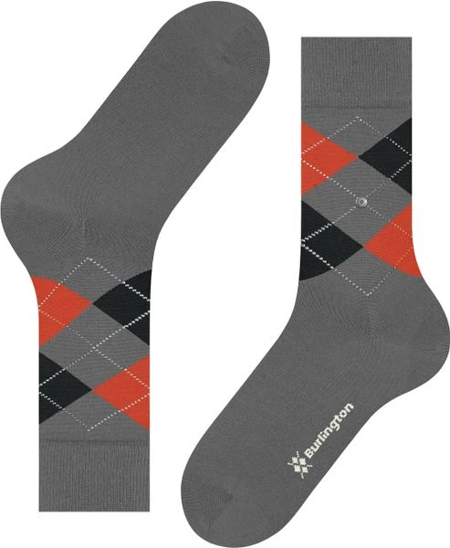 Sokken Burlington Wol Edinburgh Grijs 3583 4 Sokken Burlington Wol Edinburgh Grijs 3583 - Afbeelding 2