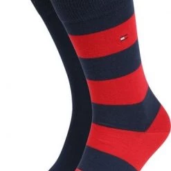 Tommy Hilfiger Sokken 2 Paar Rugby Rood -Ondergoed Verkoopwinkel 71728 1 1