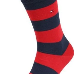 Tommy Hilfiger Sokken 2 Paar Rugby Rood -Ondergoed Verkoopwinkel 71728 2 1