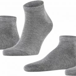Falke Happy Sokken 2 Paar Lichtgrijs -Ondergoed Verkoopwinkel 73345 5 1