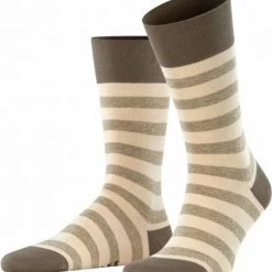 Sokken Falke Sok Sensitive Streep Beige -Ondergoed Verkoopwinkel 73348 5 1