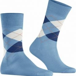 Burlington Manchester Sokken Blauw 6284 -Ondergoed Verkoopwinkel 73379 3