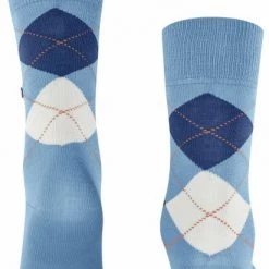 Burlington Manchester Sokken Blauw 6284 -Ondergoed Verkoopwinkel 73379 4