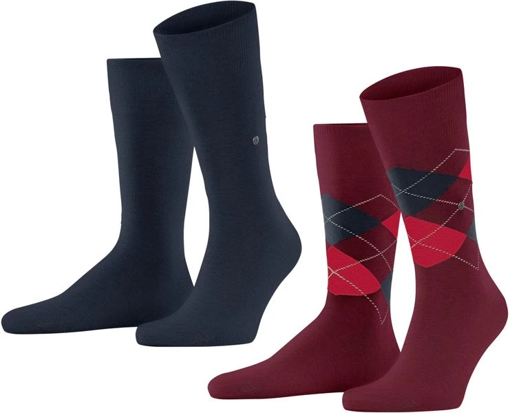 Sokken Burlington Everyday 2-Pack Rood 8010 3 Sokken Burlington Everyday 2-Pack Rood 8010