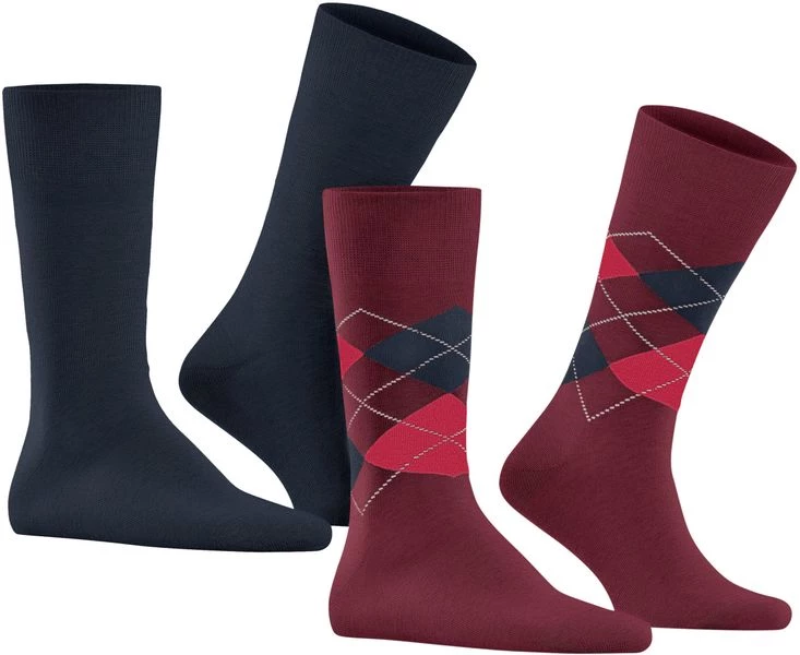 Sokken Burlington Everyday 2-Pack Rood 8010 5 Sokken Burlington Everyday 2-Pack Rood 8010 - Afbeelding 3