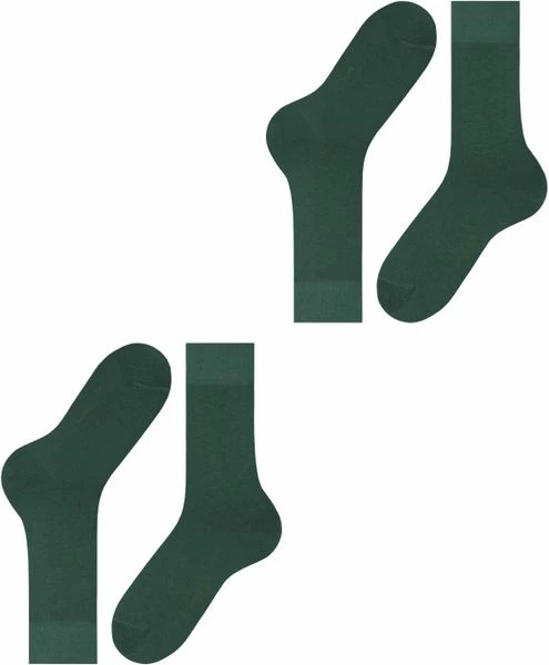Falke Happy Sokken 2-Pack Donkergroen 4 Falke Happy Sokken 2-Pack Donkergroen - Afbeelding 2