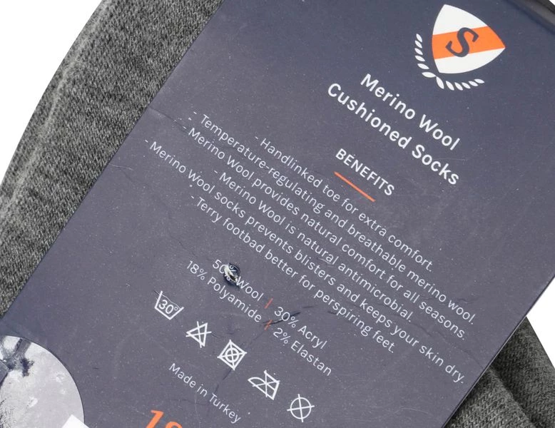 Suitable Merino Sokken Grijs 6-Pack 5 Suitable Merino Sokken Grijs 6-Pack - Afbeelding 3