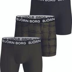 Boxershorts Bjorn Borg Performance Boxers 3-Pack Zwart Groen