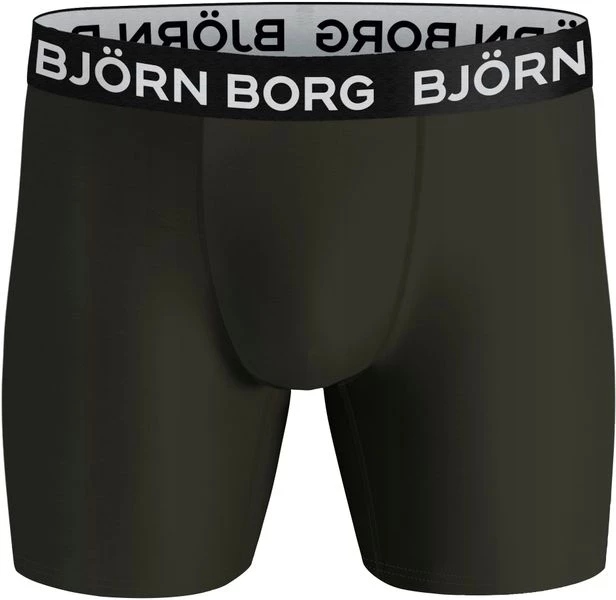 Boxershorts Bjorn Borg Performance Boxers 3-Pack Zwart Groen 4 Boxershorts Bjorn Borg Performance Boxers 3-Pack Zwart Groen - Afbeelding 2