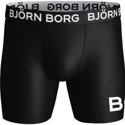 Boxershorts Bjorn Borg Performance Boxers 2-Pack Zwart Legergroen -Ondergoed Verkoopwinkel 75120 2 1