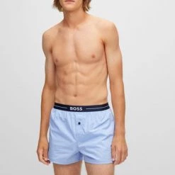 Hugo Boss Boxershorts 2-Pack Blauw -Ondergoed Verkoopwinkel 75372 3